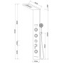 Colonna Pannello Doccia Shine-1 Black 4 Funzioni Luce Display Temperatura Nero