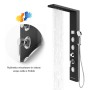 Colonna Pannello Doccia Shine-1 Black 4 Funzioni Luce Display Temperatura Nero