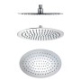 Soffione Doccia Ovale Acciaio Inox 2 Mm 200x300 Mm Spessore Effetto Pioggia Bagno