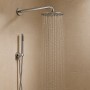 Set Per Doccia Soffione Tondo In Acciaio Inox 250 Millimetri