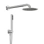 Set Per Doccia Soffione Tondo In Acciaio Inox 250 Millimetri
