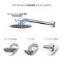 Set Per Doccia Soffione Tondo In Acciaio Inox 250 Millimetri