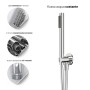 Set Per Doccia Soffione Tondo In Acciaio Inox 250 Millimetri