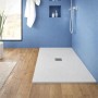 Piatto Doccia In Mineral Marm Effetto Cemento Elegante Colore Bianco 