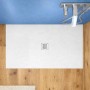 Piatto Doccia In Mineral Marm Effetto Cemento Elegante Colore Bianco 