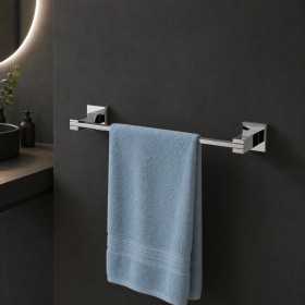 Porta Asciugamani Ottone Cromato Lucido Serie Calendula 2 Misure Disponibili