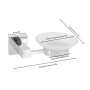 Porta Sapone In Ottone Cromato Lucido Per Bagno Linea Calendula Piattino Vetro