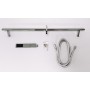 Asta Saliscendi Doccia 003 Ottone Cromato Rettangolare Doccetta Relax P6,5xH80