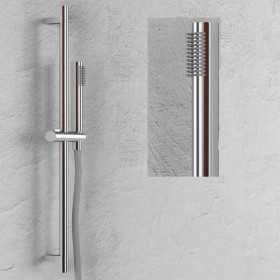 Asta Saliscendi Doccia 004 Ottone Cromato Ovale Doccetta Relax P7,3xH80