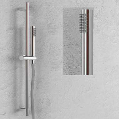 Asta Saliscendi Doccia 004 Ottone Cromato Ovale Doccetta Relax P7,3xH80