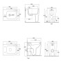 Sanitari in Ceramica A Pavimento Filo Parete Vaso WC + Bidet + Sedile Made in Italy