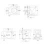 Sanitari in Ceramica A Pavimento Filo Parete Vaso WC + Bidet + Sedile Made in Italy