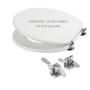 Ogomondo Sedile Wc MDF Bianco Universale Sedix Plus con 2 coppie di cerniere cromo in dotazione come ricambio