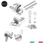 Ogomondo Sedile Wc MDF Bianco Universale Sedix Plus con 2 coppie di cerniere cromo in dotazione come ricambio