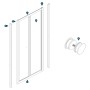 Ogomondo Cabina Doccia Book 2 Lati Trasparente 100x80 + Piatto Doccia Acrilico 