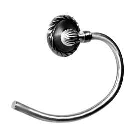 Anello Porta Salviette Asciugamani Forma Tonda Salvaspazio Ottone Cromato Accessori Bagno