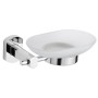 Set Accessori da Bagno 5 Pezzi Cromo Vetro Satinato