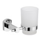 Set Accessori da Bagno 5 Pezzi Cromo Vetro Satinato