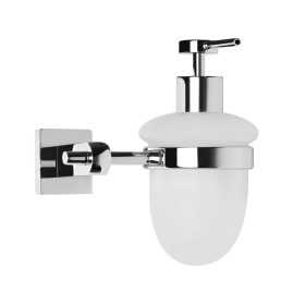 DISPENSER per Sapone da Bagno a Parete Iris Ottone Cromato Accessori Alta Qualità
