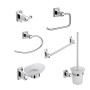 Set 6 Pezzi Accessori da Bagno Iris 001 Ottone Cromato