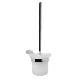 Porta Scopino Da Bagno a Parete Sospeso Magnolia Spazzolone WC Ottone Cromato Accessori Qualità