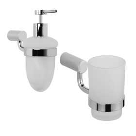 Set 2 Pezzi Accessori da Bagno Magnolia 002 Ottone Cromato