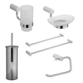 Set 6 Pezzi Accessori da Bagno Magnolia 007 Ottone Cromato