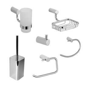 Set 6 Pezzi Accessori da Bagno Magnolia 008 Ottone Cromato