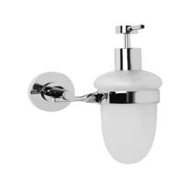 Dispenser con Beccuccio per Sapone da Bagno a Parete Narciso in Ottone Cromato 