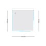 Ogomondo Box Cabina Doccia Corner 3 Lati Cristallo Temprato Trasparente 90x90x90 + Piatto Doccia Porcellana h6,5cm