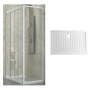 Ogomondo Cabina Doccia Slide 2 Lati Cristallo Temprato Trasparente 100x80 + Piatto Doccia Porcellana h6,5cm Ogomondo Cabina Doccia Slide 2 Lati Cristallo Temprato Trasparente 100x80 + Piatto Doccia Porcellana h6,5cm