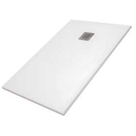 Piatto Doccia Mineral Marmo Resina Bianco Opaco Liscio h3,5 cm