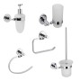 Set 5 Pezzi Accessori da Bagno Narciso 006 Ottone Cromato