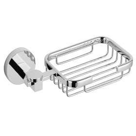 Griglia Porta Sapone a Parete da Bagno Margherita in Ottone Cromato 