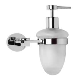 DISPENSER con Beccuccio per Sapone da Bagno a Parete Margherita in Ottone Cromato 