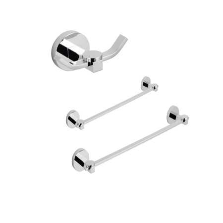 Set 3 Pezzi Accessori da Bagno Margherita 005 Ottone Cromato
