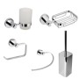 Set 5 Pezzi Accessori da Bagno Margherita 008 Ottone Cromato