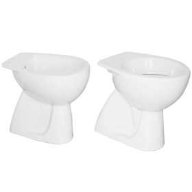 Sanitari in Ceramica Vaso WC + Bidet Colibrì 2 A Pavimento Pozzi Ginori