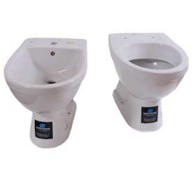 Sanitari in Ceramica A Pavimento Vaso WC + Bidet Selnova 3