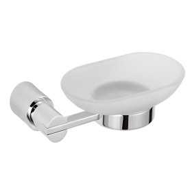 Porta Sapone Saponetta a Parete da Bagno Orchidea Ottone Cromato 