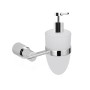 Dispenser con Beccuccio per Sapone da Bagno a Parete Orchidea in Ottone Cromato 