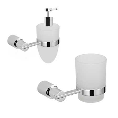 Set 2 Pezzi Accessori da Bagno Orchidea 002 Ottone Cromato