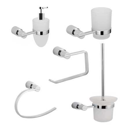 Set 5 Pezzi Accessori da Bagno Orchidea 006 Ottone Cromato