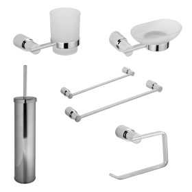 Set 6 Pezzi Accessori da Bagno Orchidea 007 Ottone Cromato