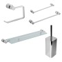 Set 5 Pezzi Accessori da Bagno Orchidea 009 Ottone Cromato