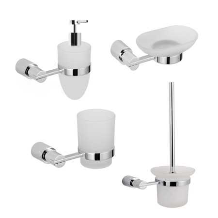 Set 4 Pezzi Accessori da Bagno Orchidea 010 Ottone Cromato