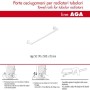 Pika Shop Portasalviette per Termoarredo Modello Aga Bianco 50 cm