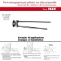 Pika Shop Portasalviette per Termoarredo Modello Flex Cromato 35cm