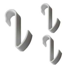 Pika Shop 3 PZ Appendino per Termoarredo Tubo orizzontale Modello Hook Bianco 