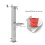 Fontana da Giardino a Colonna esterno MAGNOLIA Acciaio Inox Spazzolato H 95 cm